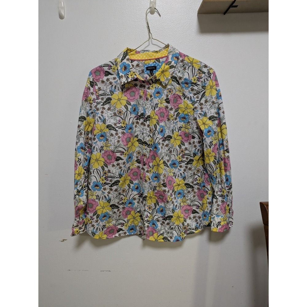 Talbot Cotton Button Front Shirt Garden Party Size L